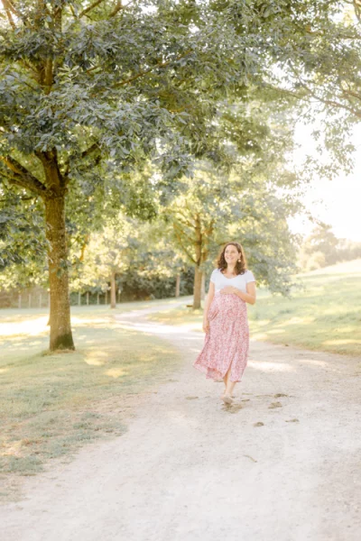 robe rose marron gris nature